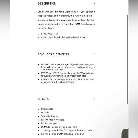 PUMA Kruz Nitro Jr. Sneakers in Blue / White / Silver - Picture 14 of 15